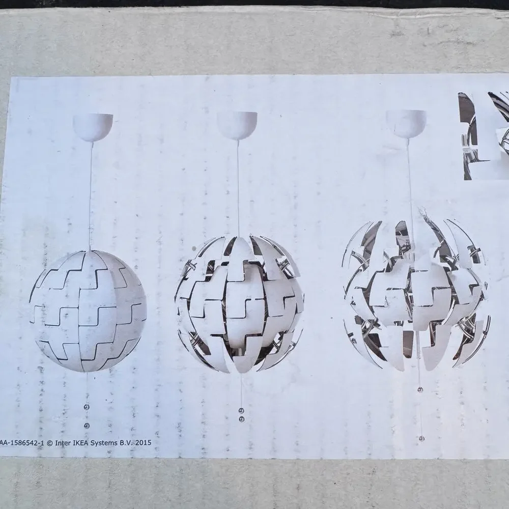 IKEA PS 2014 Pendant Lamp White David‎ Wahl Death Star Design – New In Box